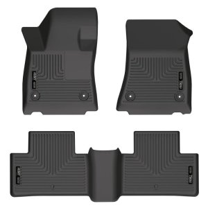Infiniti QX55 Floor Liners - Front + Rear - Husky Liners - WeatherBeater - Black - 2022+ Infiniti QX55 Floor Liners - Front + Rear - Husky Liners - WeatherBeater - Black - 2022+